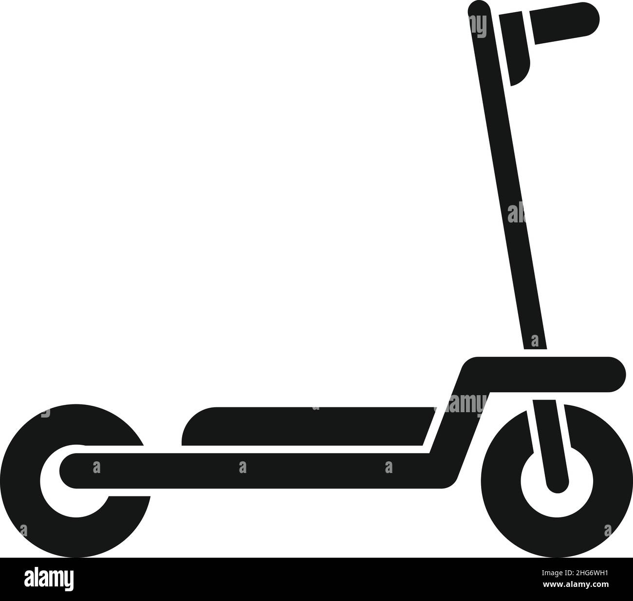 Bambino scooter elettrico icona semplice vettore. Trasporto dei calci. Trotinette per biciclette Illustrazione Vettoriale