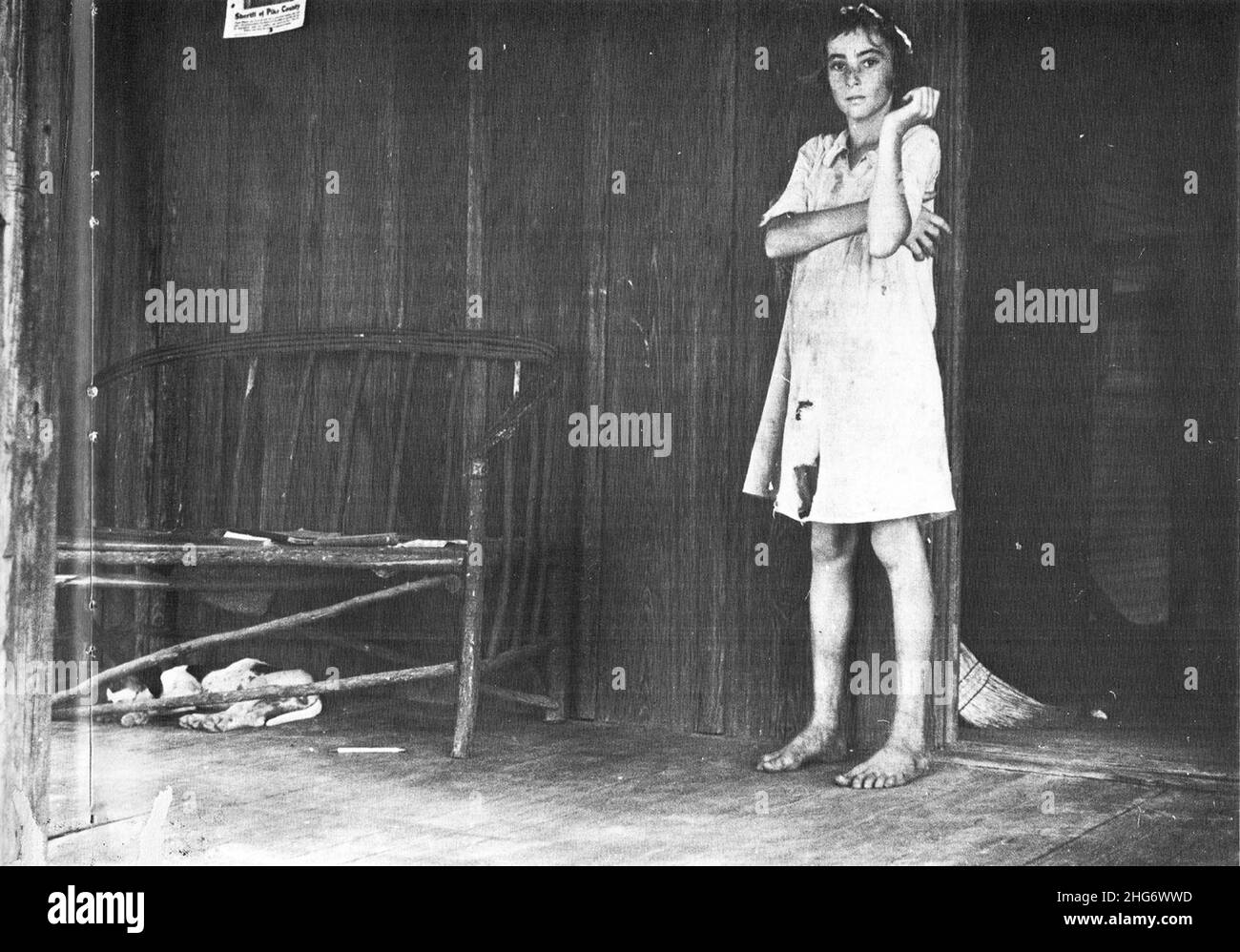 Figlia di Sharecroppers Lauderdale County Agosto 1935. Foto Stock