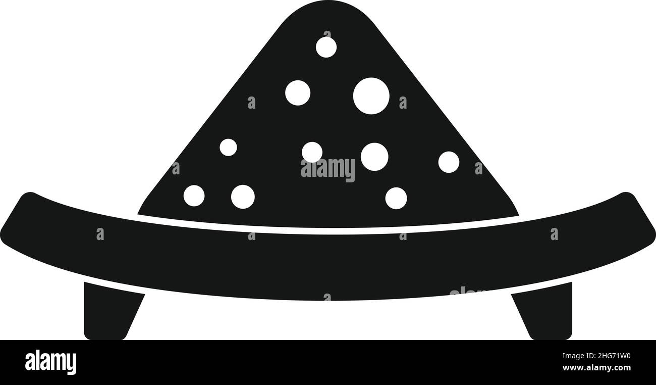 Icona formaggio feta vettore semplice. Freek soft. Oliva tofu Illustrazione Vettoriale