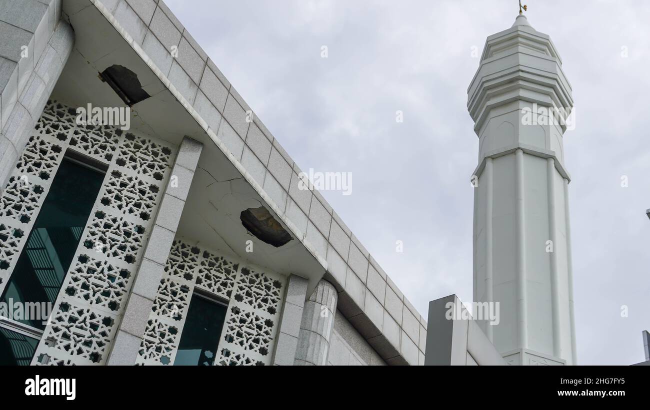 Jakarta, Indonesia 4thJanuary 2022, foto della Moschea Balaikota DKI di Jakarta in ufficio governatore in focus selettivo Foto Stock