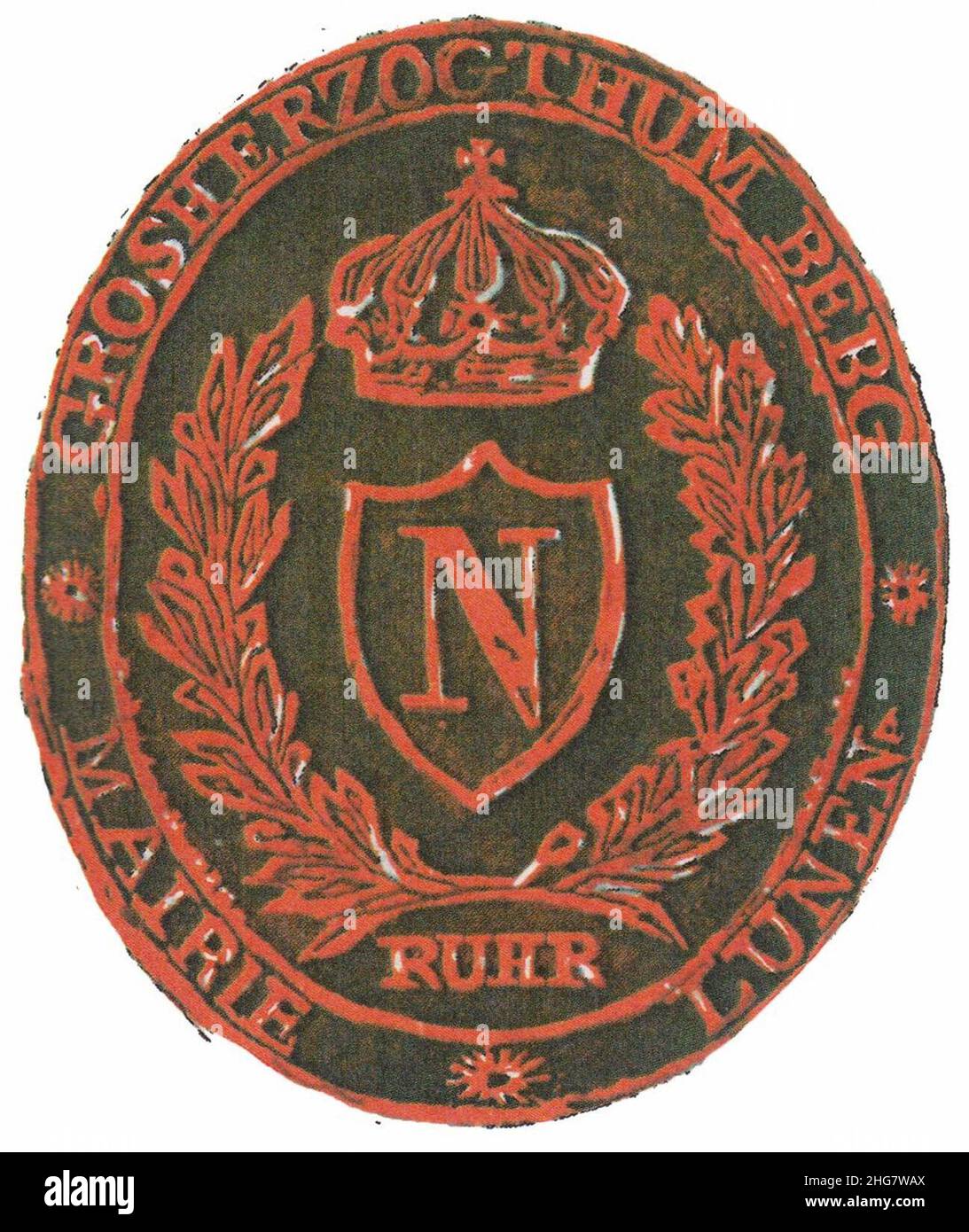 Siegel Mairie Lünen. Foto Stock