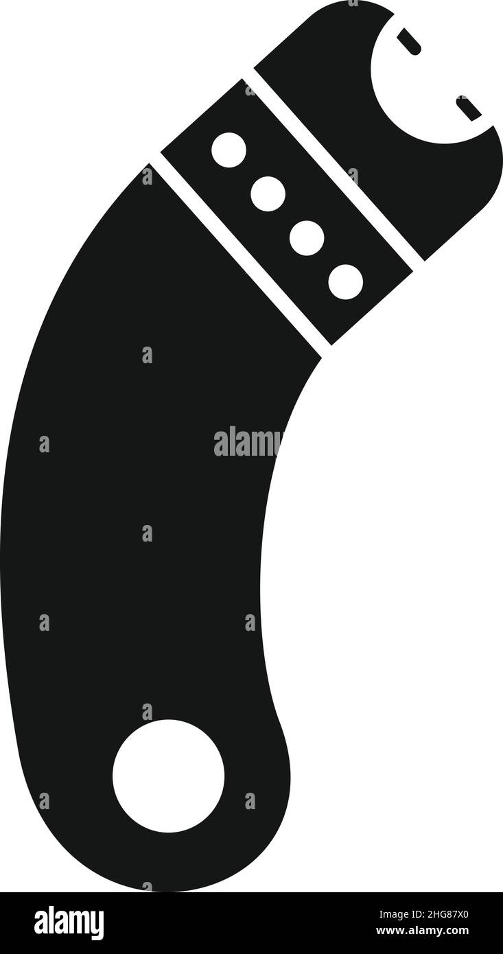 Icona di gomma difensiva vettore semplice. Pistola stun. Tazer Polize Illustrazione Vettoriale