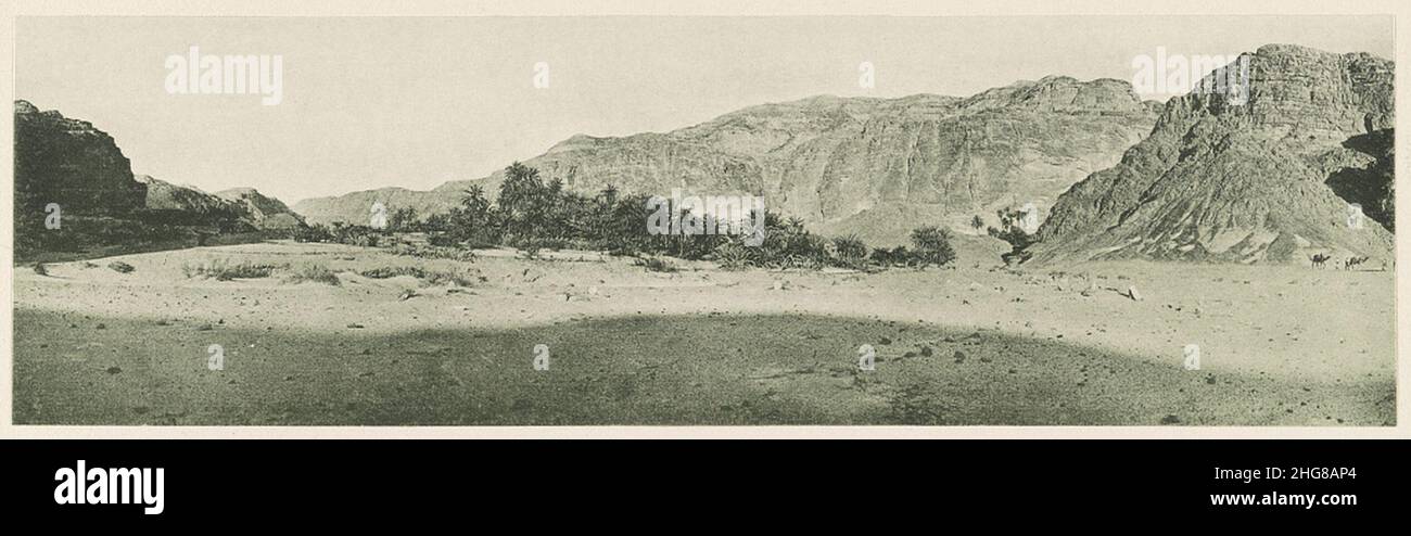Sinaihalbinsel Oase Ḥuḍr. 1914. Foto Stock