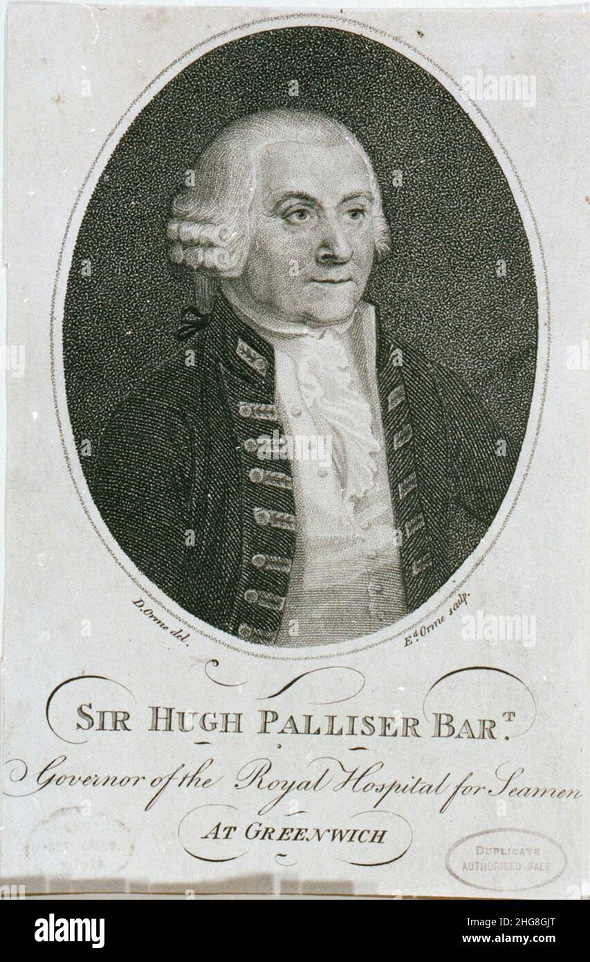 Sir Hugh Palliser Bart, Governatore del Royal Hospital per marinai a Greenwich Foto Stock