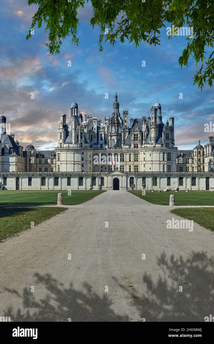Castello Rinascimentale Il Château de Chambord, Centre-Val de Loire, un castello rinascimentale ...