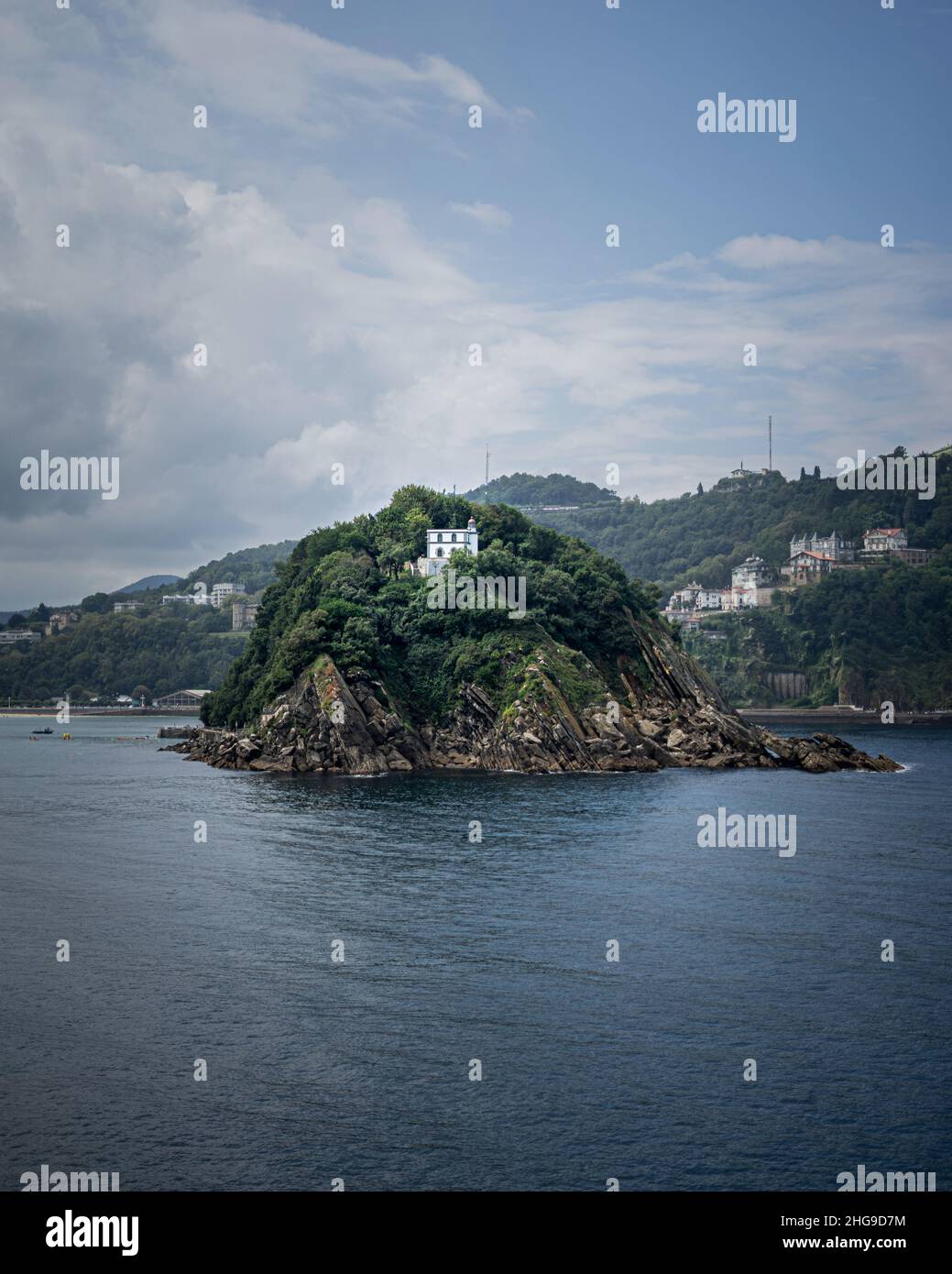 Isola di Santa Clara nella Baia di la Concha Foto Stock