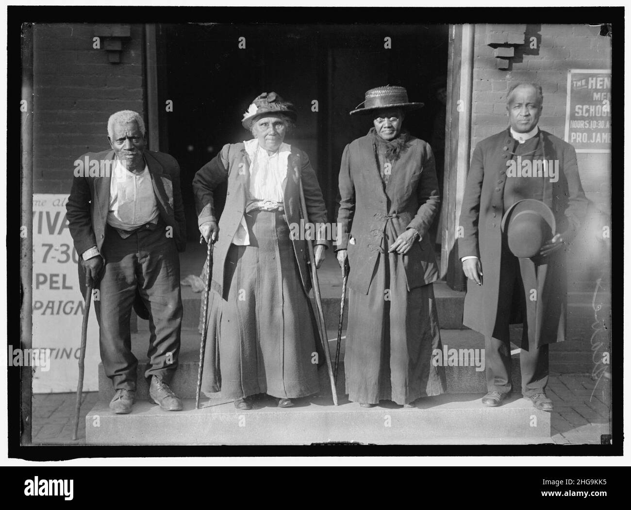SLAVE REUNION. LEWIS MARTIN, 100 ANNI; MARTHA ELIZABETH BANKS, 104 ANNI; AMY WARE, ETÀ 103; REV. S.P. DISEGNATO, NATO LIBERO Foto Stock