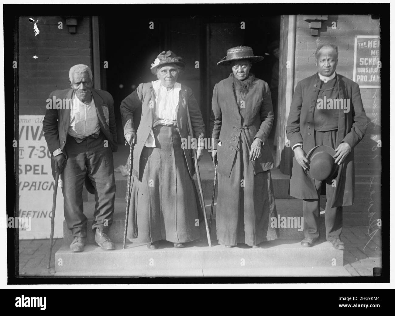 SLAVE REUNION. LEWIS MARTIN, 100 ANNI; MARTHA ELIZABETH BANKS, 104 ANNI; AMY WARE, ETÀ 103; REV. S.P. DISEGNATO, NATO LIBERO Foto Stock