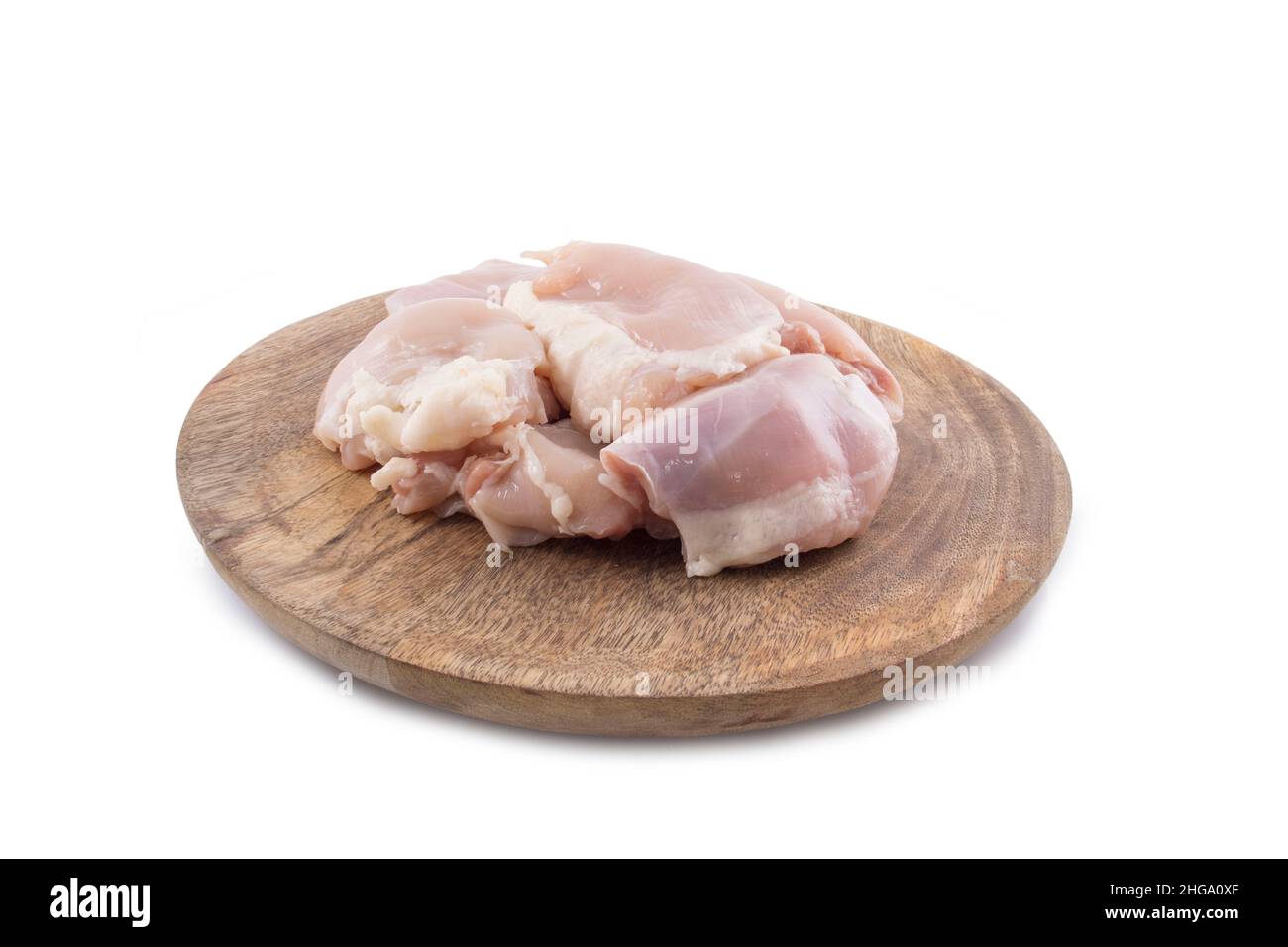 coscia di pollo isolata su sfondo bianco Foto Stock