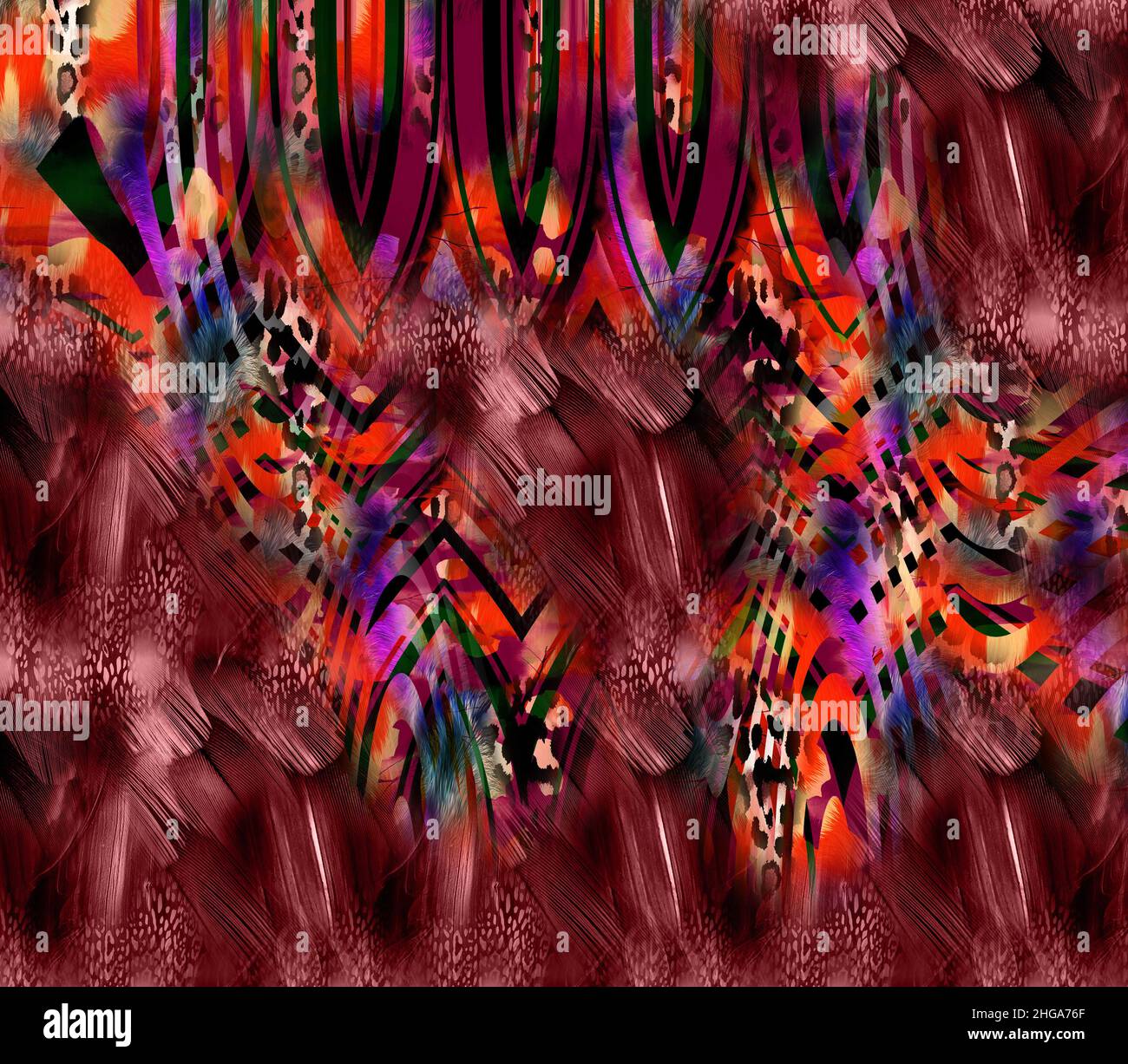 Textile illustration.fashion stampa pattern.colorful sporco astratto sfondo,vecchia grunge texture.Fabric fondo batik pattern nel tessuto Foto Stock