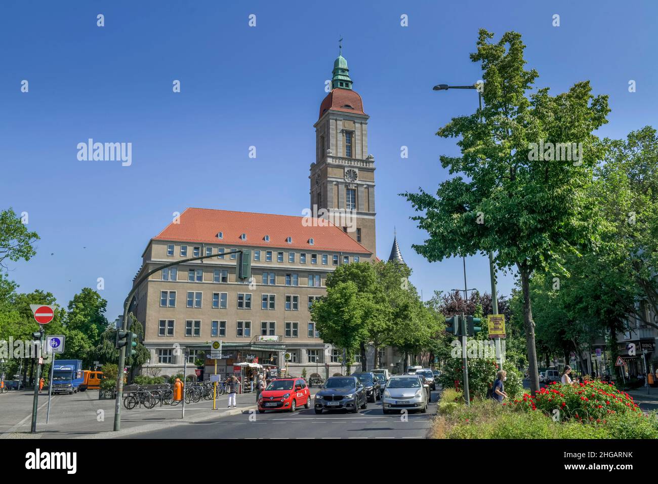 Municipio, Breslauer Platz, Friedenau, Tempelhof-Schoeneberg, Berlino, Germania Foto Stock