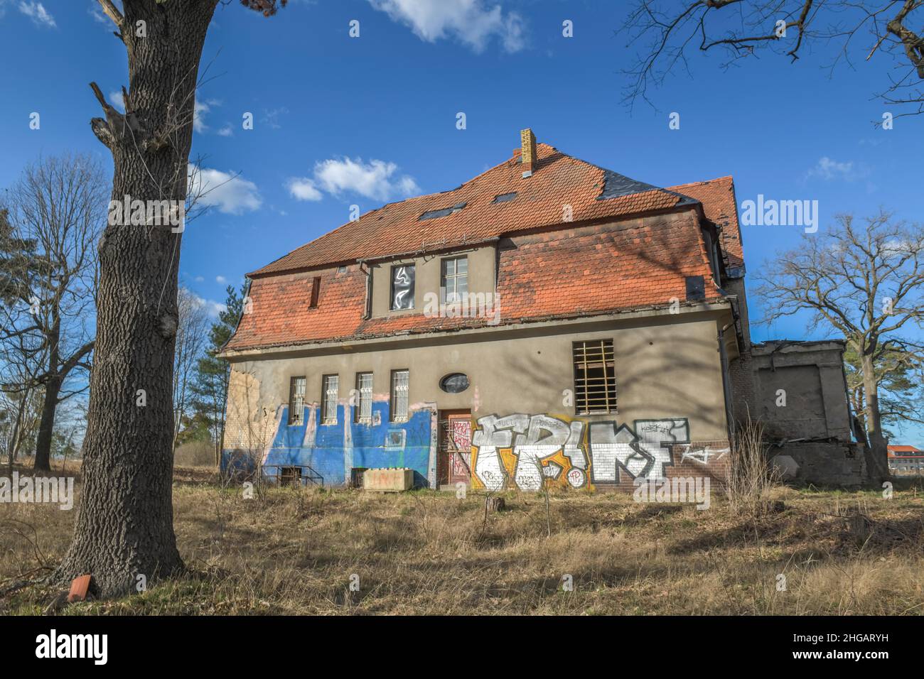 Casa dell'ufficiale, ex caserma russa, Elstal, Wustermark, distretto di Havelland, Brandeburgo, Germania Foto Stock