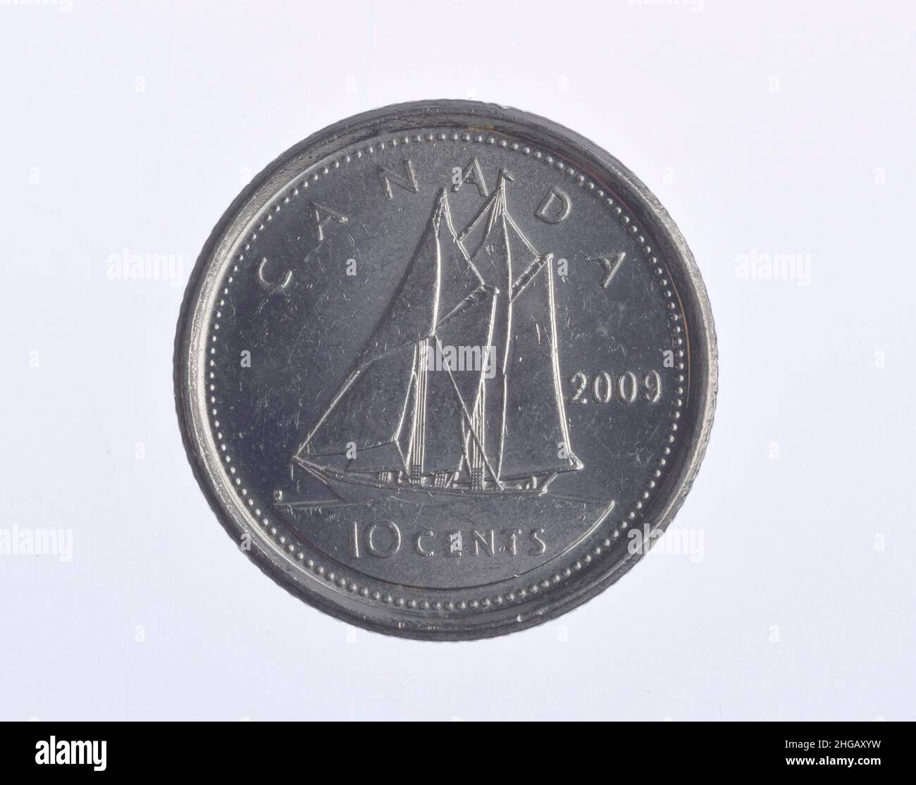 Moneta, 10 centesimi, Canada Foto Stock