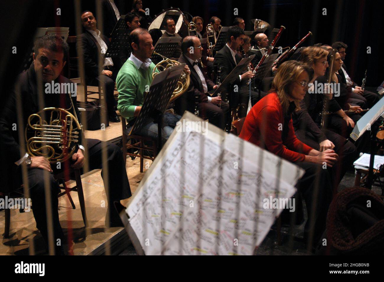 Messina, Italia 12/12/2005: Orchestra del Teatro Vittorio Emanuele. ©Andrea Sabbadini Foto Stock