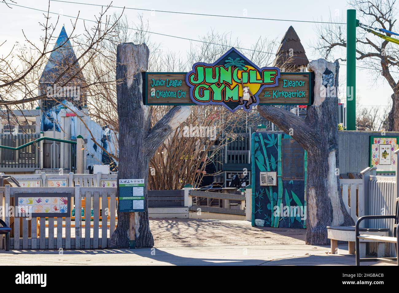 Oklahoma, DEC 16 2021 - Jungle Gym dello Zoo Foto Stock