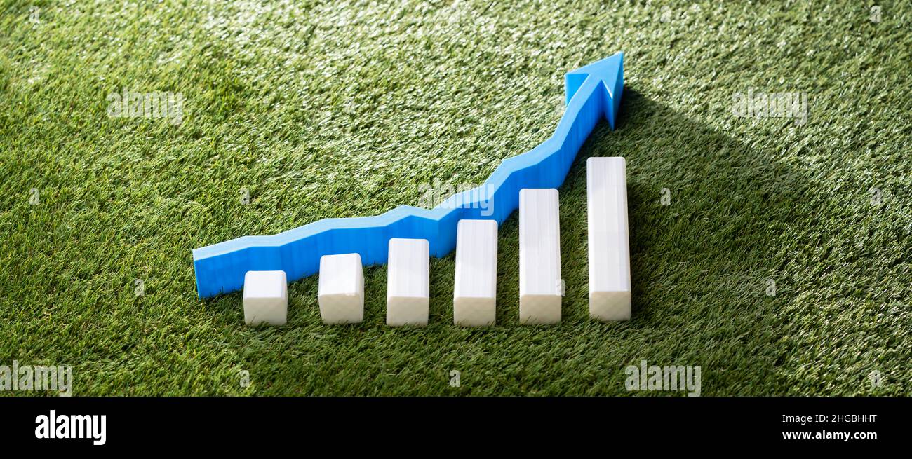 Eco Concept investimenti e crescita. Finanza ambientale Foto Stock