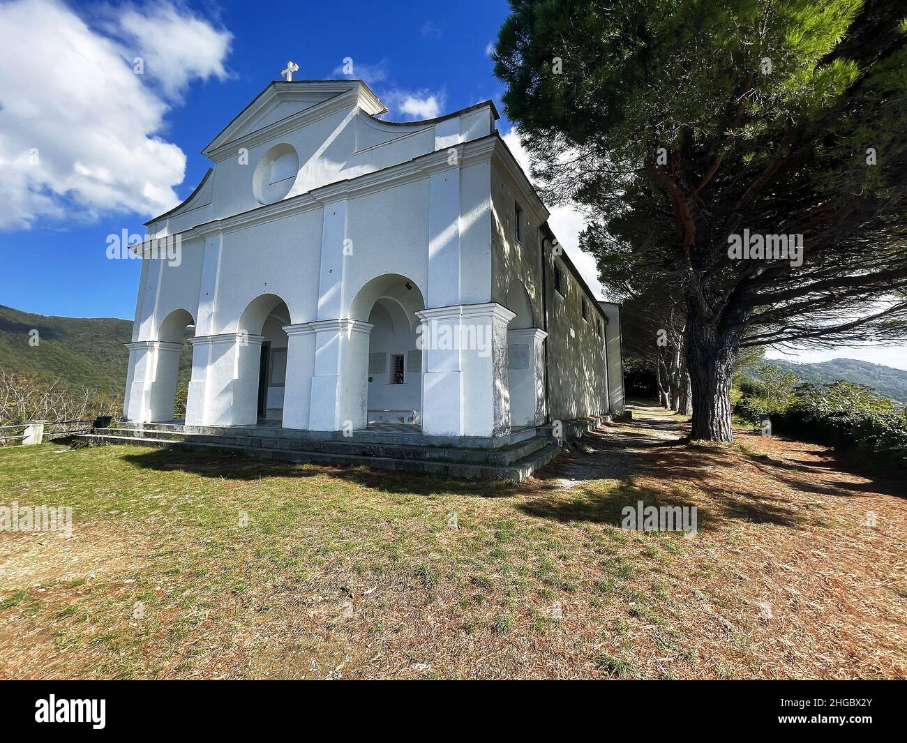 Santuario di Montenero sui sentieri delle cinque terre, Liguria, la spezia Foto Stock