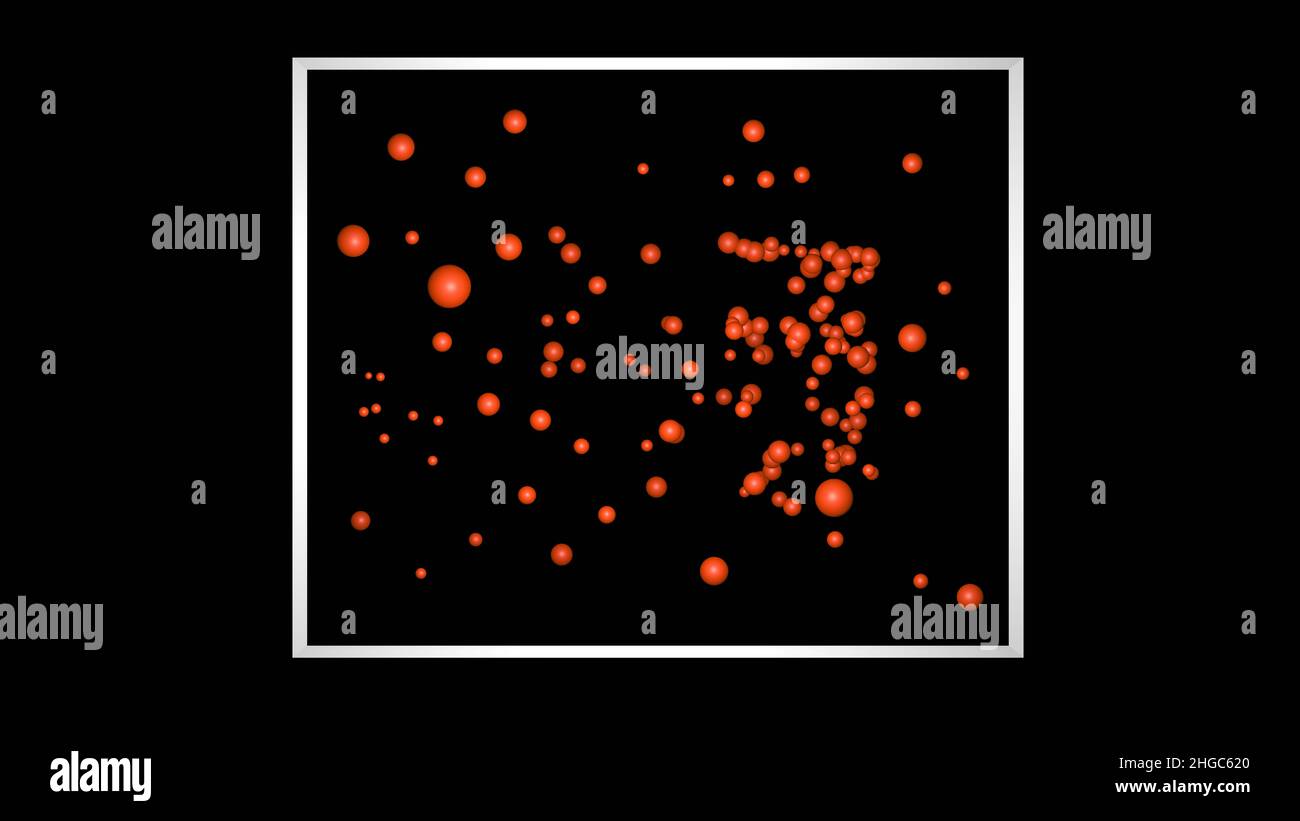 Particelle catturate nel filtro . 3d rappresentazione illustrazione Foto Stock