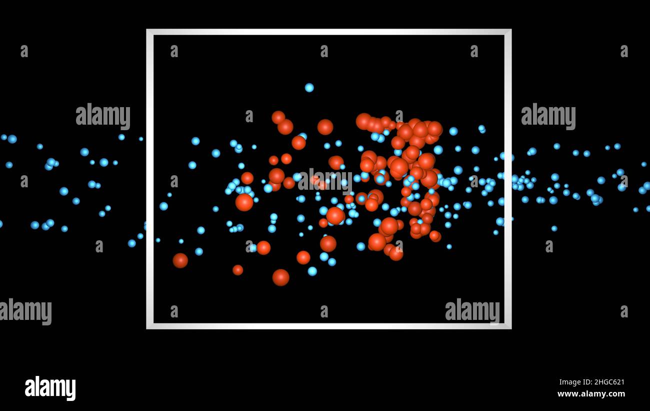 Particelle catturate nel filtro . 3d rappresentazione illustrazione Foto Stock