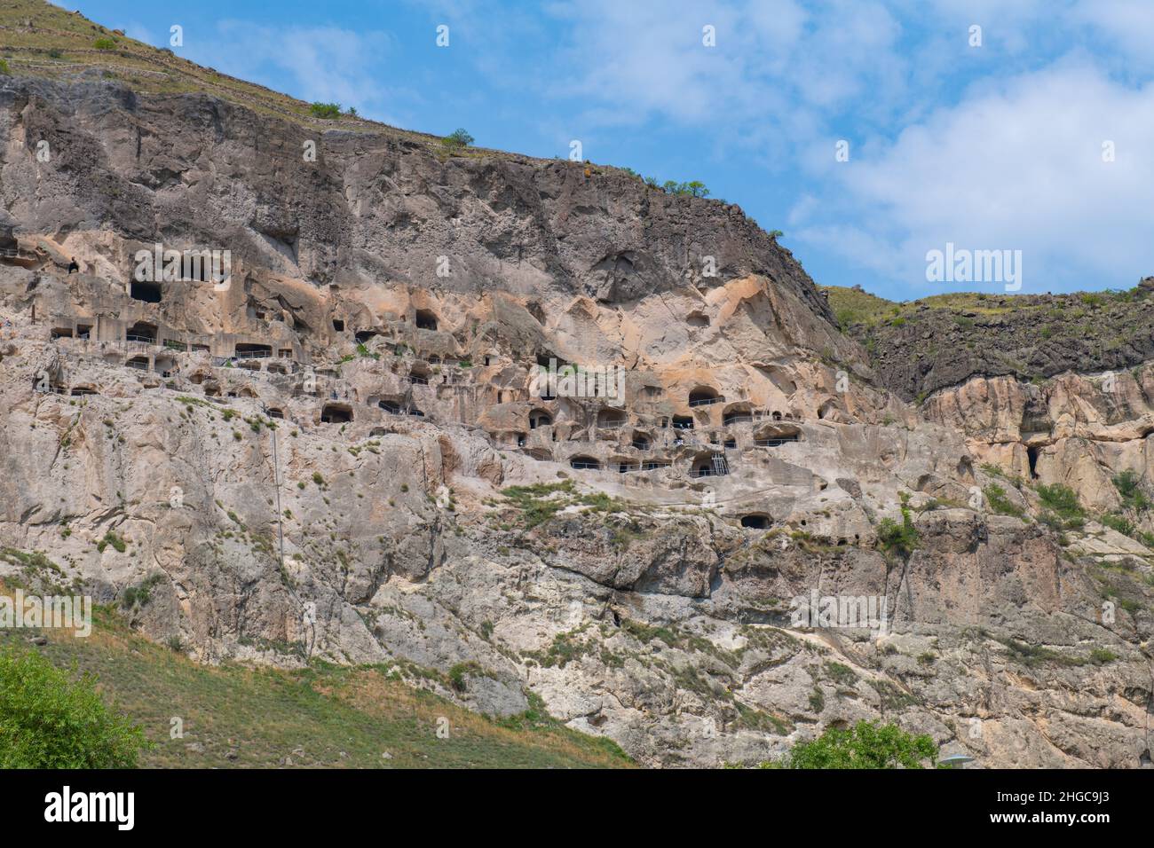 paesaggio in georgia vicino alla città di uplistsikhe Foto Stock