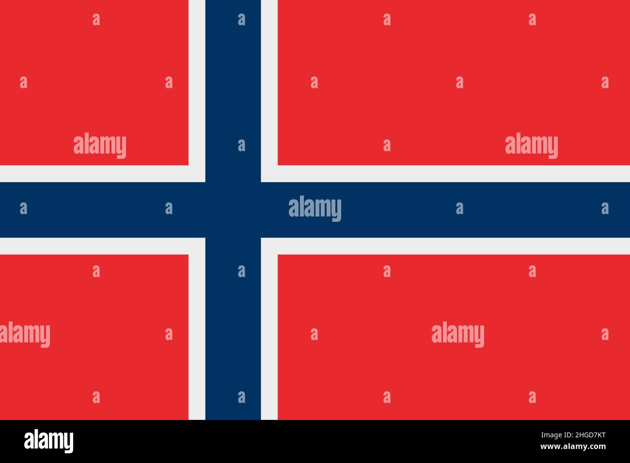 Icona vettore bandiera norvegese. Bandiera della Norvegia. Illustrazione Vettoriale