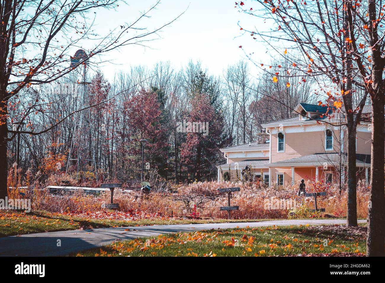 Michigan Farm Garden durante l'autunno a Grand Rapids Michigan Foto Stock