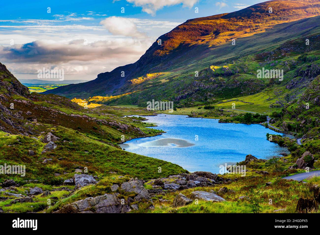 Gap of Dunloe, Killarney National Park, County Kerry, Irlanda Foto Stock