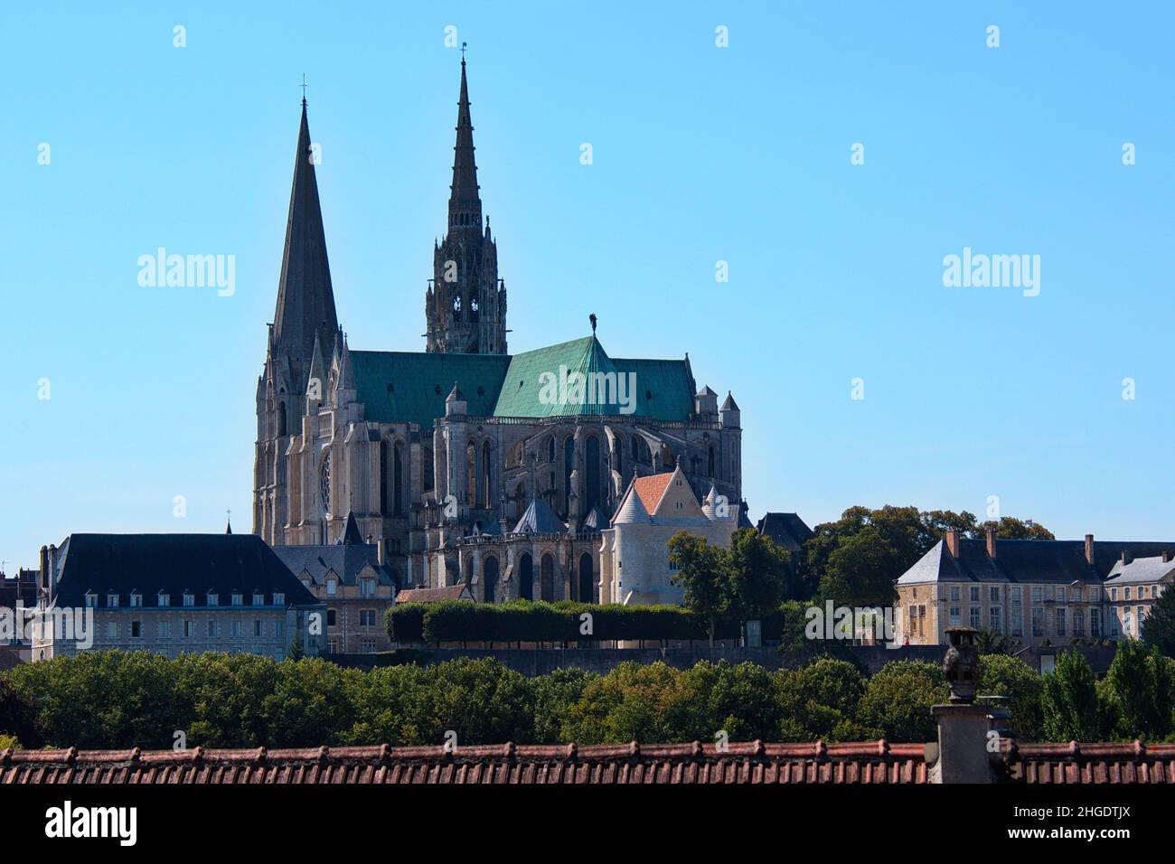 Cattedrale Notre-Dame de Chartres a Chartres, Francia Foto Stock