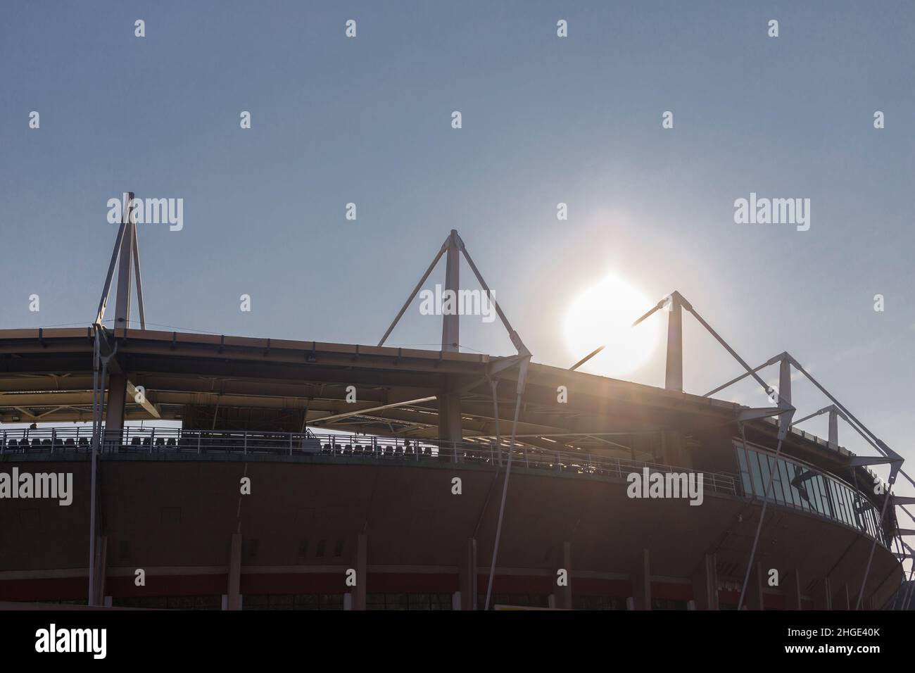 Torino, Italia - Dicembre 15 2021: Stadio Olimpico, che ha ospitato le Olimpiadi invernali del 2006. Foto Stock