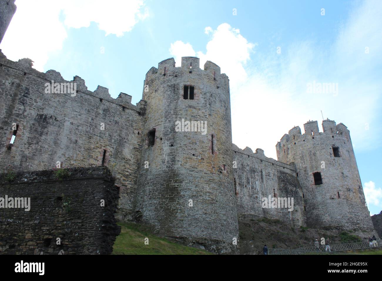 Conwy è una città di mercato e comunità murata nel distretto di Conwy, sulla costa settentrionale del Galles Foto Stock