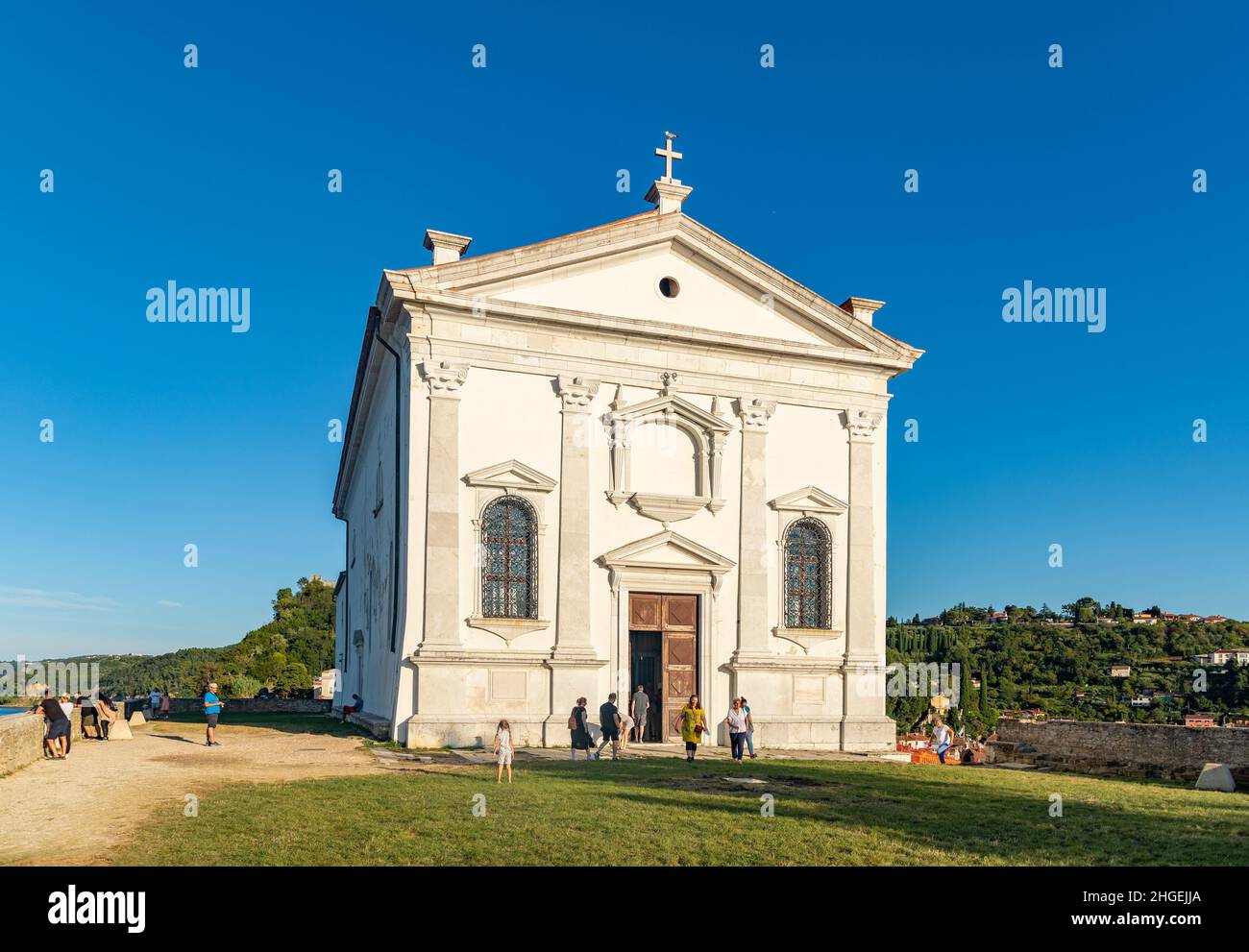 Una foto della chiesa parrocchiale di San Giorgio, Pirano. Foto Stock