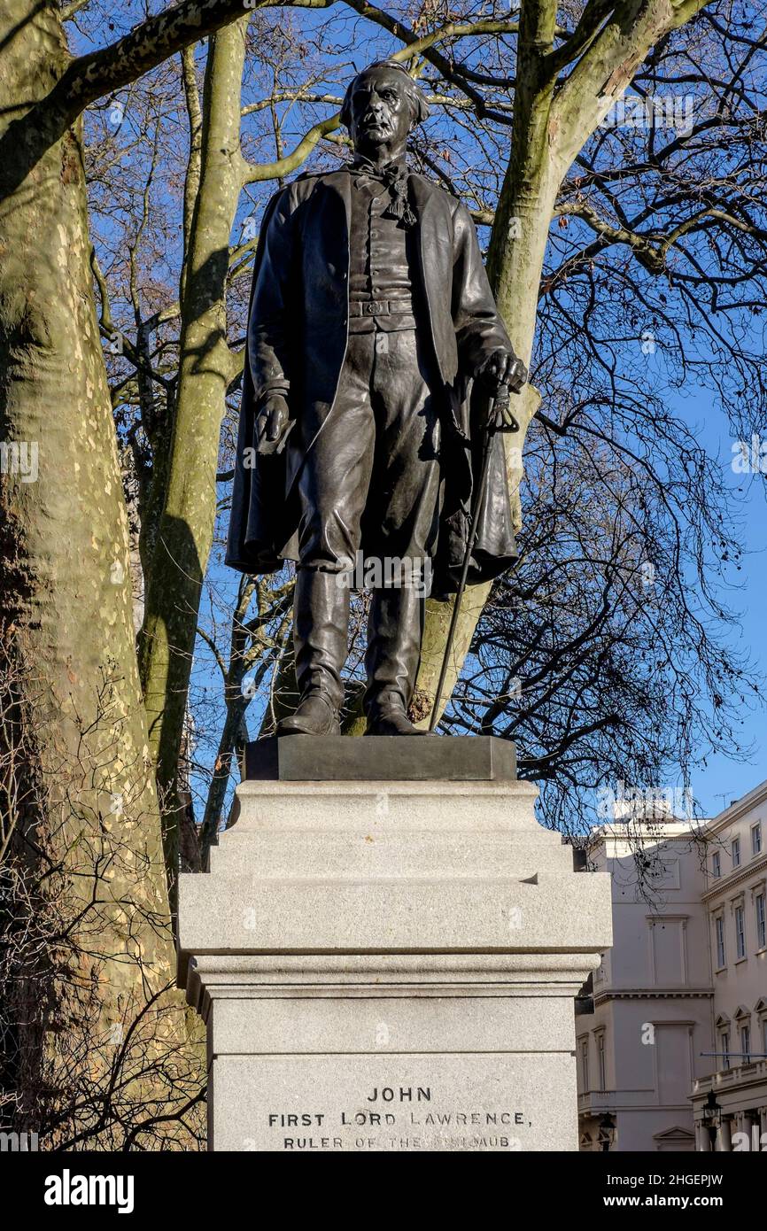 Statua di Sir John Lawrence, Waterloo Place, Londra, Regno Unito. Foto Stock