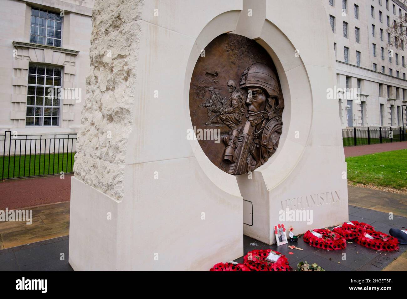 Iraq e Afghanistan War Memorial, Victoria Embankment Gardens, Londra, Regno Unito Foto Stock