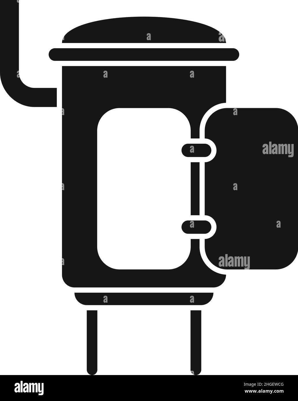 Fish Smokehouse icona semplice vettore. Barbecue. Canna fumatrice Illustrazione Vettoriale