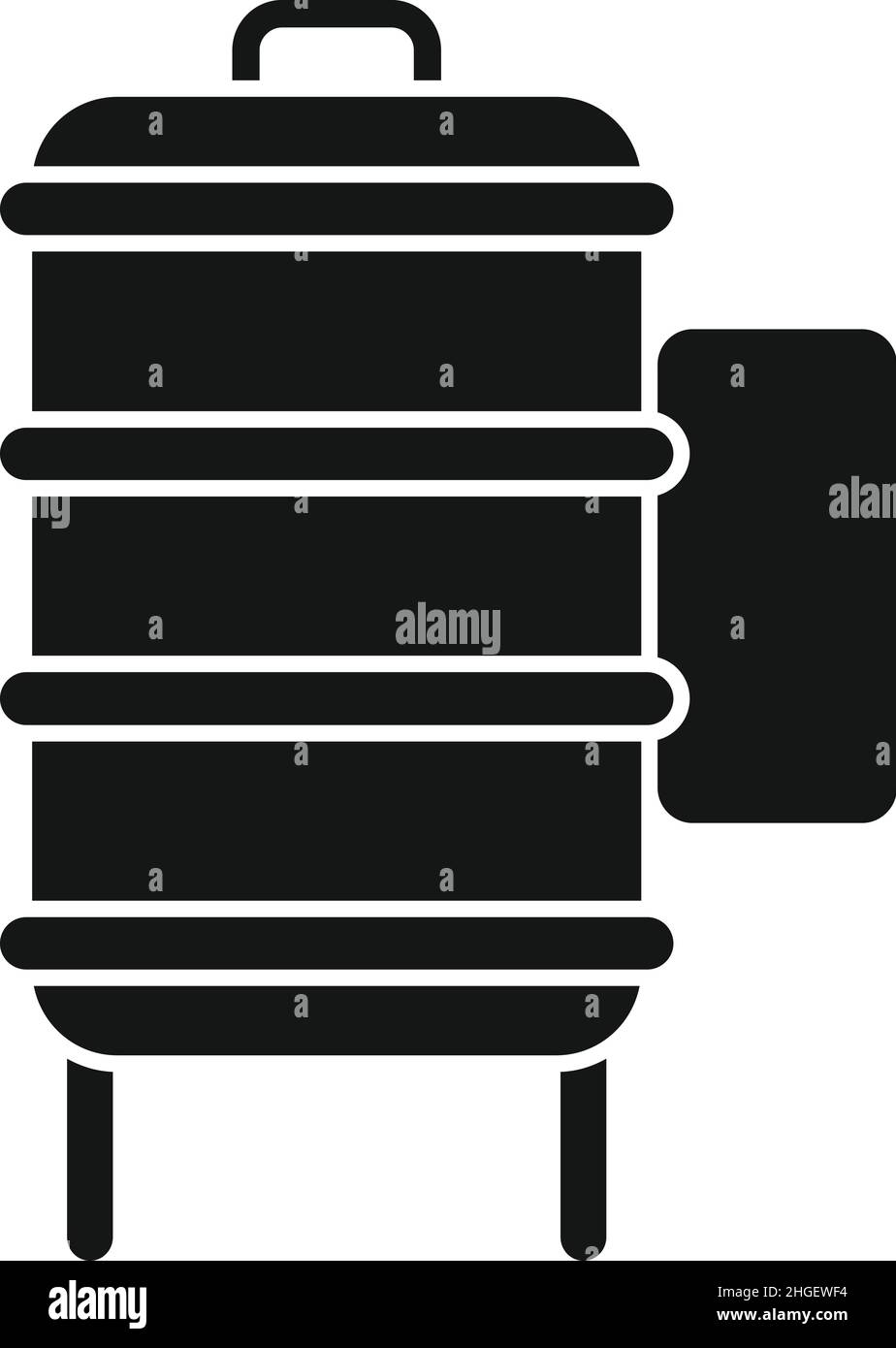 Pollo fumkehouse icona semplice vettore. Barbecue. Fumo di carne Illustrazione Vettoriale