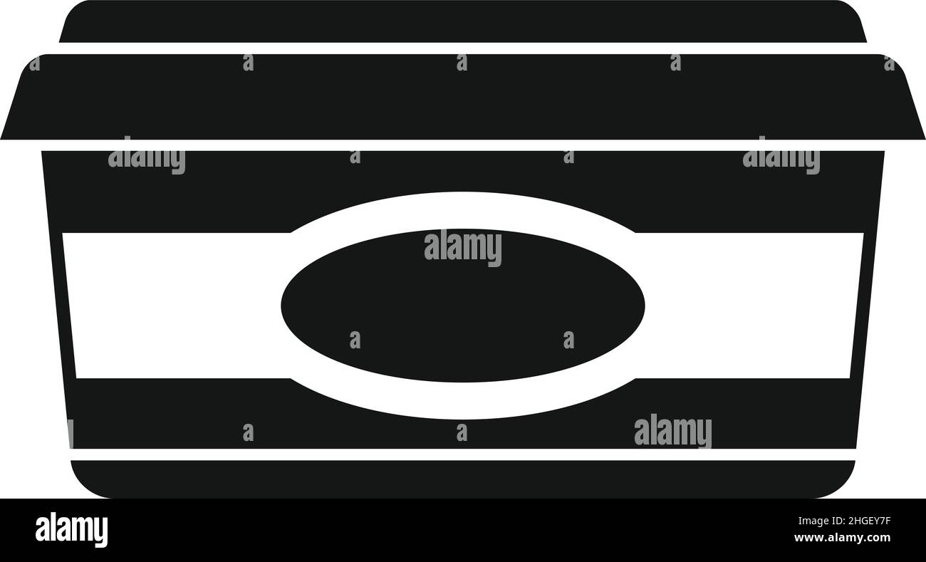 Pasta di cioccolato icona semplice vettore. Vaso di cacao. Latte di panna Illustrazione Vettoriale