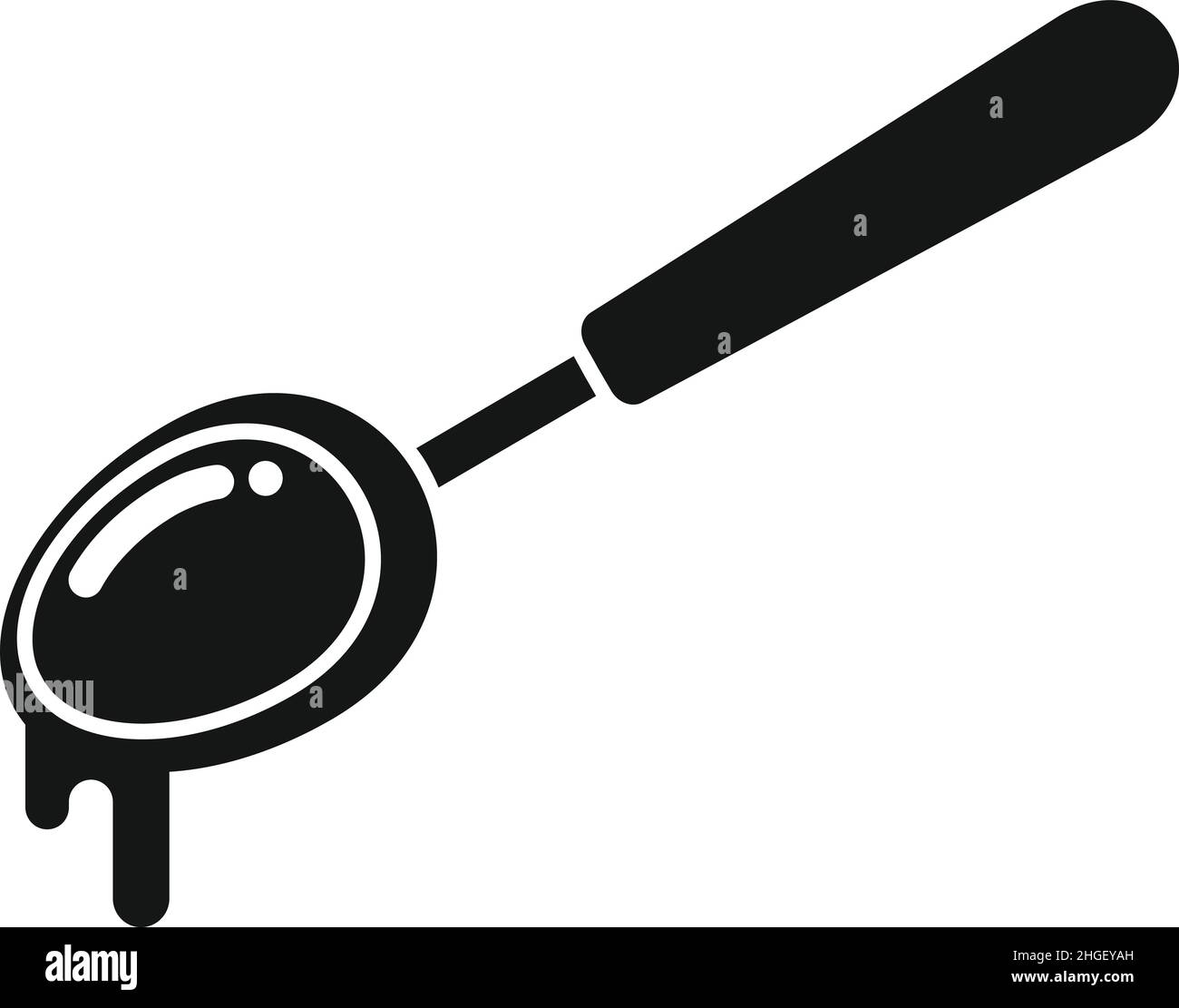 Cucchiaio di pasta di cioccolato icona semplice vettore. Crema di cacao. Caramelle alimentari Illustrazione Vettoriale