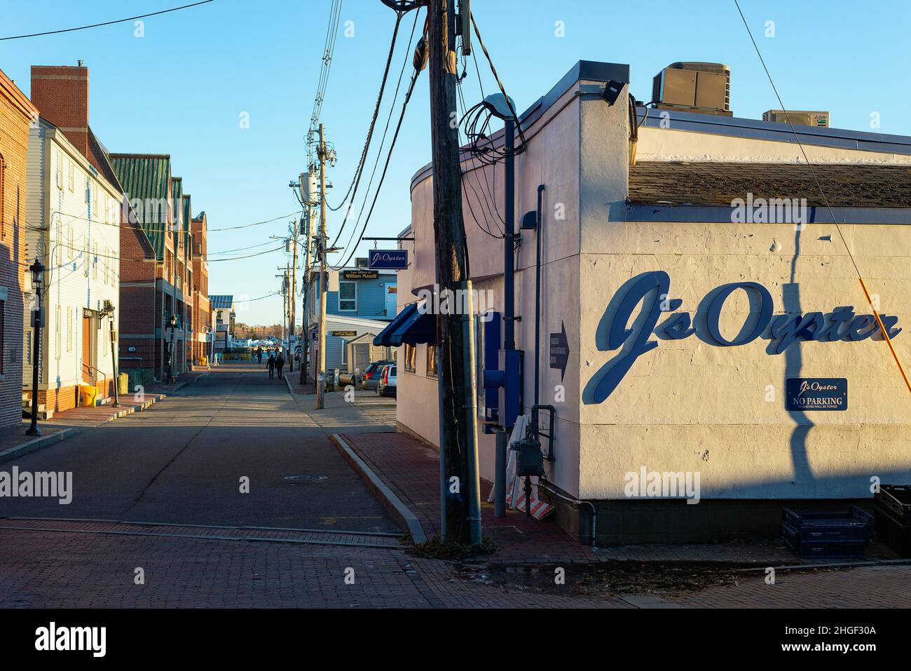 J's Oyster A nel quartiere del porto vecchio di Portland, Maine. Foto Stock