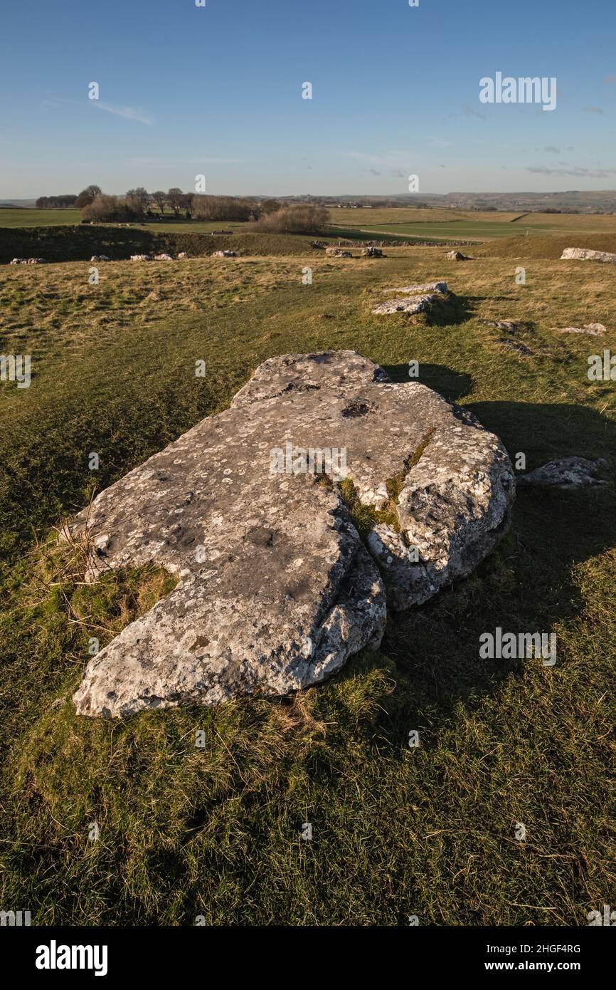 Arbor Low Stone Circle, Derbyshire, Regno Unito Foto Stock