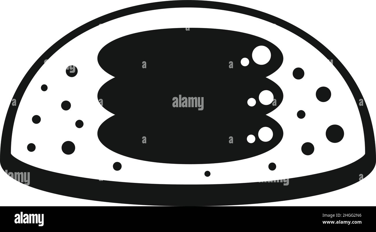 Icona di bonbon di cacao vettore semplice. Pasta cremosa. Ristorazione bar Illustrazione Vettoriale