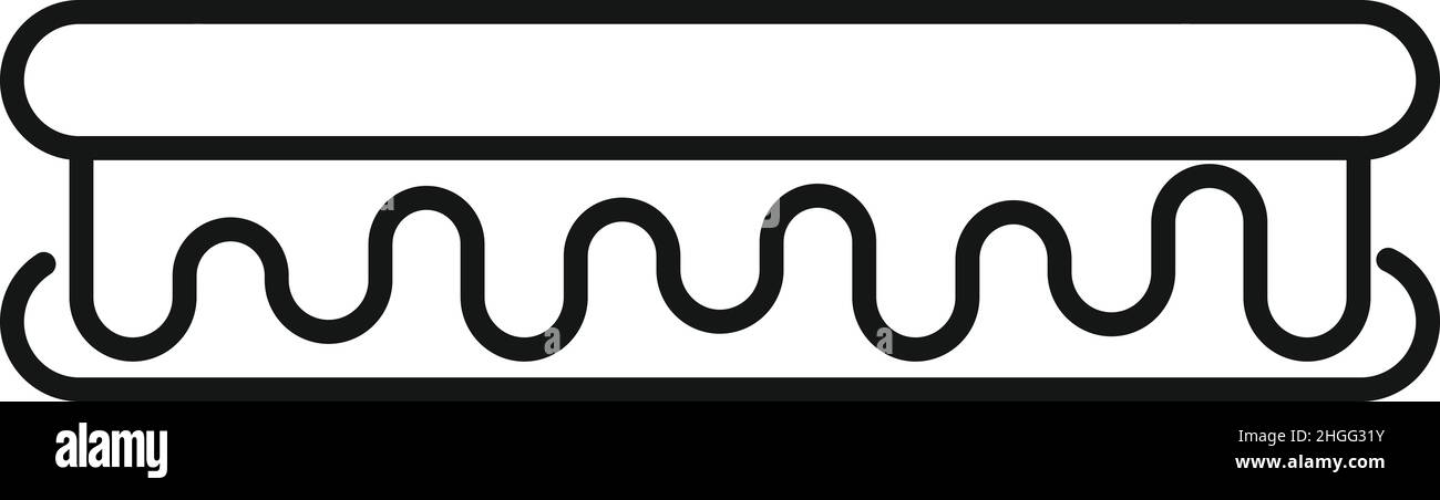 Vettore di contorno dell'icona del biscotto al cioccolato. Vaso di cacao. Crema alimentare Illustrazione Vettoriale