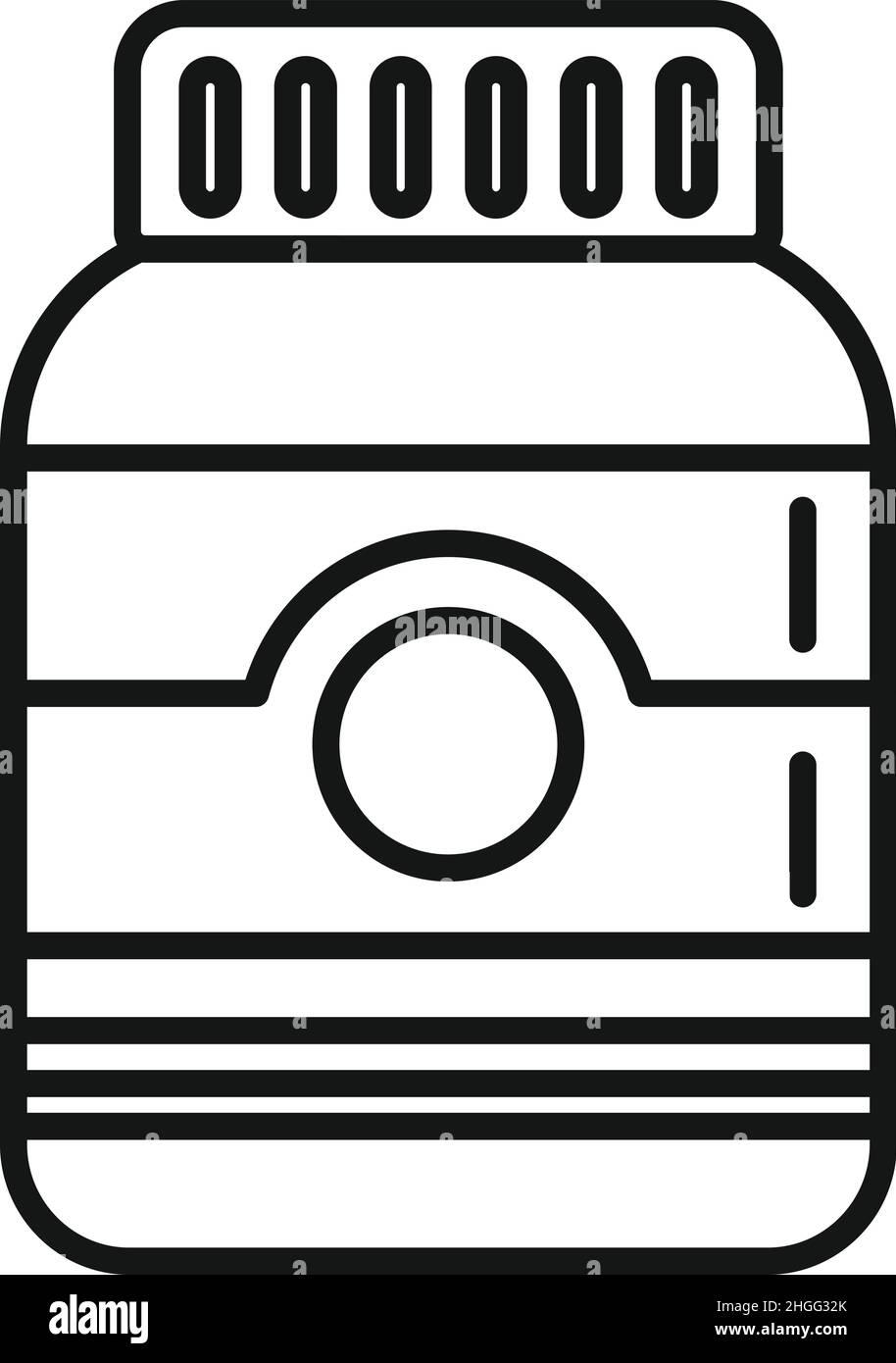 Crema di cacao icona contorno vettore. Pasta di cioccolato. Pane caramella Illustrazione Vettoriale