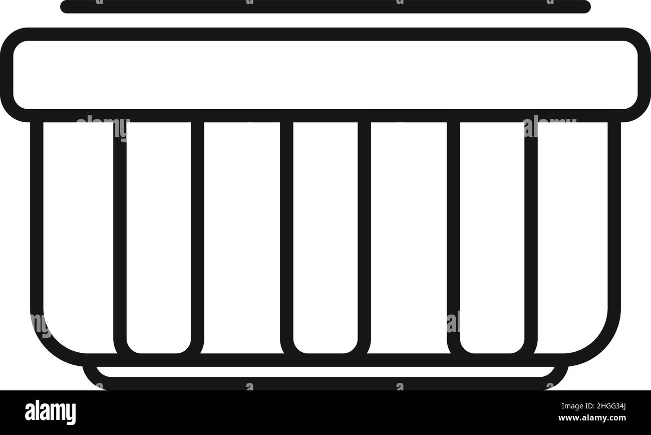 Pasta di cioccolato latte icona contorno vettore. Crema alimentare. Vaso di cacao Illustrazione Vettoriale