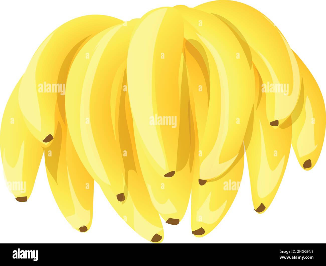 Banane fresche icona cartoon vettore. Cibo biologico. Azienda agricola biologica Illustrazione Vettoriale