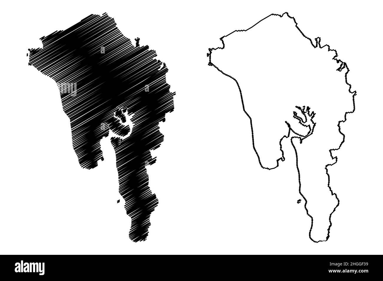 Comune di Cachoeira (stato di Bahia, Comuni del Brasile, Repubblica Federativa del Brasile) illustrazione vettoriale mappa, schizza schizzo Cachoeira mappa Illustrazione Vettoriale