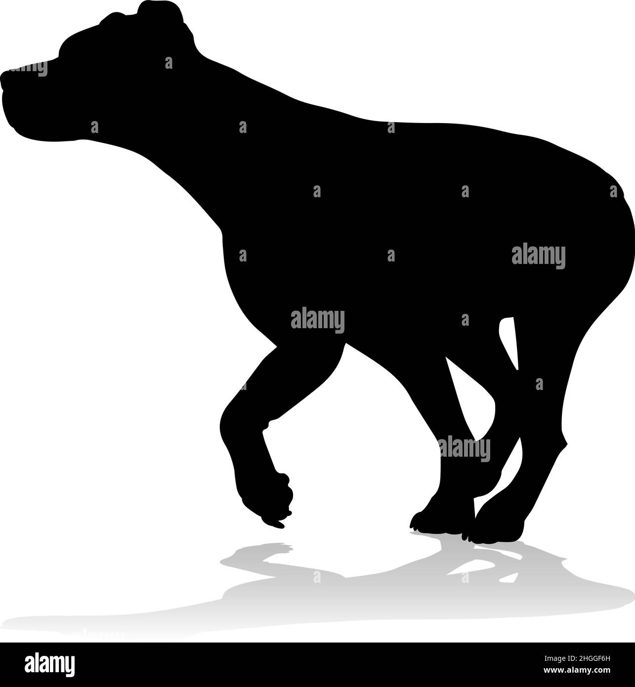 Silhouette cane animale domestico Illustrazione Vettoriale