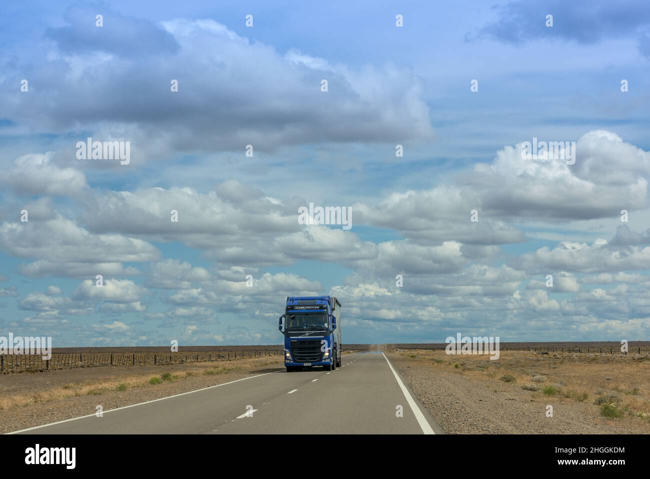 la strada nazionale 40 a sud di esquel, chubut, argentina Foto Stock