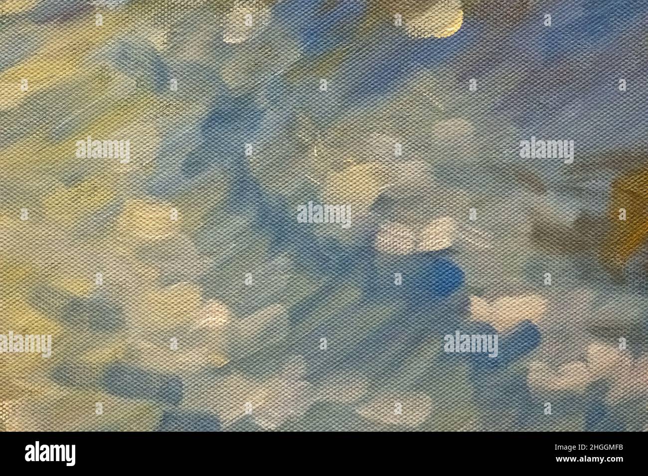 Astratto arte sfondo blu e beige colori. Pittura ad acquerello su tela con gradiente di sabbia. Frammento di disegno su carta con motivo. Texture ba Foto Stock