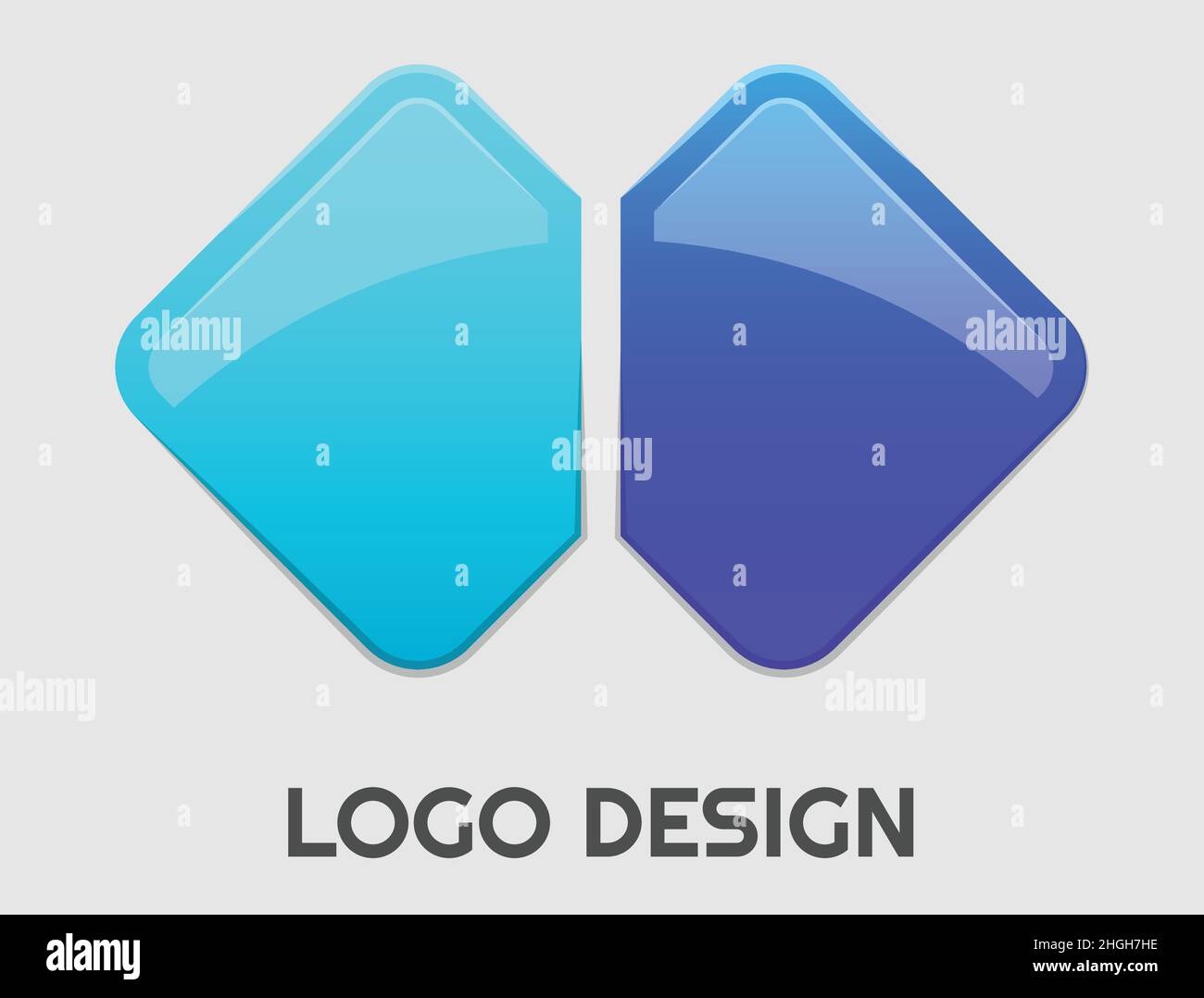 Logo astratto. Design minimalista. Elemento bello e semplice. Illustrazione Vettoriale