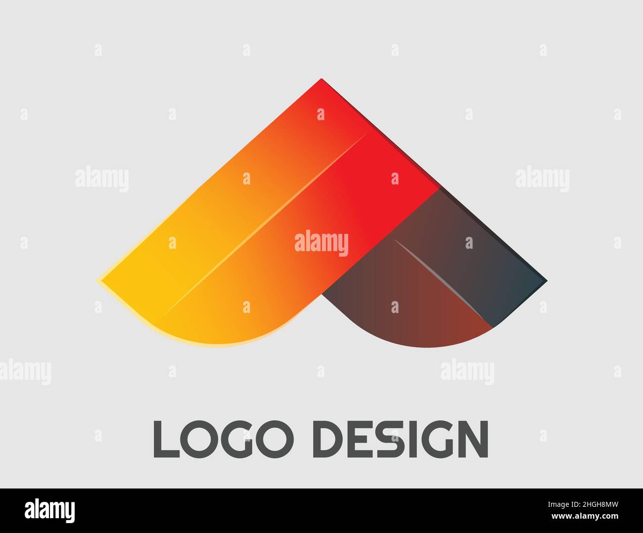 Logo astratto. Design minimalista. Elemento bello e semplice. Illustrazione Vettoriale